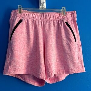Light Pink Liberty Pro Athletic Shorts with Zipper Pockets